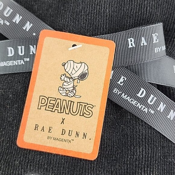 PEANUTS X Rae Dunn Set 2 Hand Towels Black White BOO! Snoopy Stich 100% Cotton - Picture 4 of 7